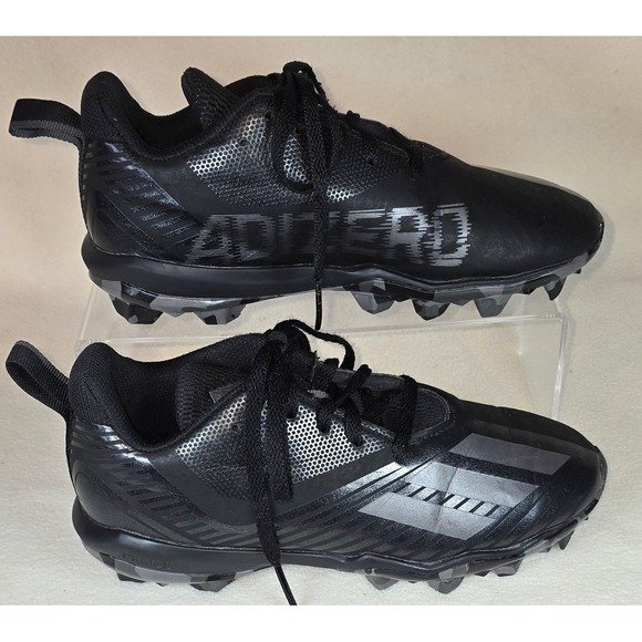 Adidas Adizero‎ Football Cleats Boys Sz 2 Spark MD Black Low Traction FX3895 - Picture 2 of 9